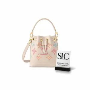 Nano Bucket Bag with Embossed Floral Monogram Pattern M23088