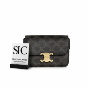 Nano Triomphe Shoulder Bag in Signature Emblem Canvas 191902