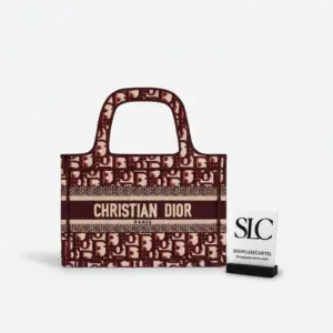Oblique Embroidered Canvas Mini Top Handle Tote Bag M1271