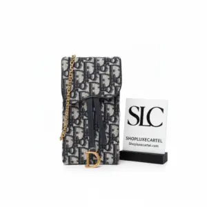 Oblique Pattern Saddle Chain Crossbody Pouch For Phone M019