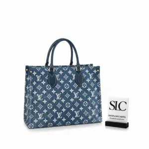 OnTheGo MM Tote Bag in Monogram Jacquard Denim M59608