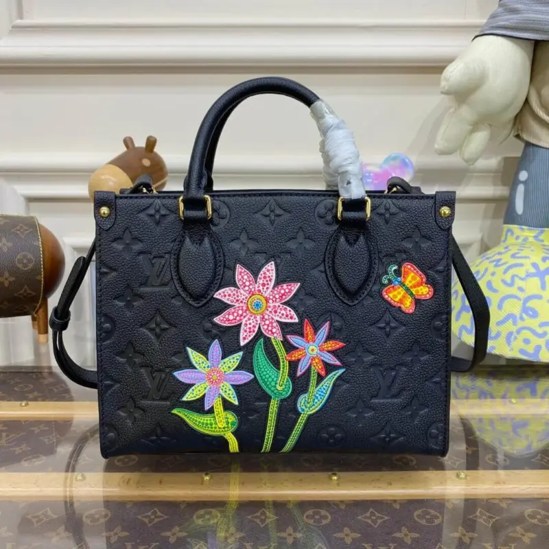 OnTheGo-PM-Top-Handle-Bag-with-Flower-Marquetry-M21732-Black-OnTheGo-PM-Top-Handle-Bag-with-Flower-Marquetry-M21732-Black-1.webp