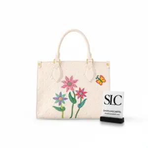 OnTheGo PM Top Handle Bag with Flower Marquetry M21732