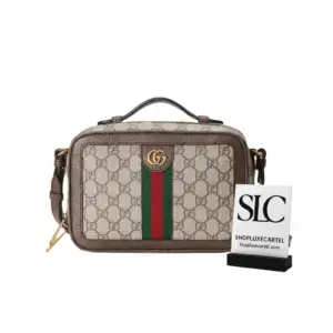 Ophidia Dome Shape Shoulder Bag with Striped Webbing 739392