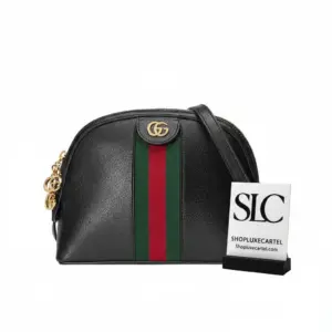 Ophidia Dome Shaped Small Striped Canvas Bag 499621
