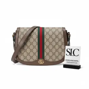 Ophidia GG Monogram Print Small Shoulder Bag 601044