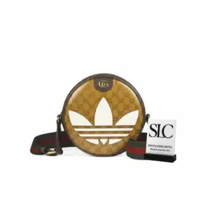 Ophidia Small Dome Shoulder Bag in Monogram Crystal Canvas 702640