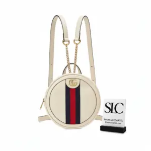 Ophidia Striped Detail Canvas Mini Dome Backpack 598661