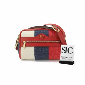 Ophidia Sylvie Web Stripe Canvas Crossbody Mini Bag 517350
