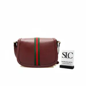 Ophidia Web Stripe Small Leather Dome Shoulder Bag 601044