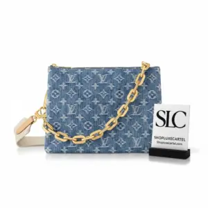 Padded Denim Monogram Coussin Style PM Shoulder Bag M24564