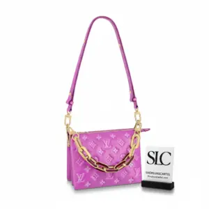 Padded Quilted Coussin BB Shoulder Bag in Orchid Purple M59396