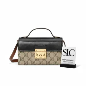 Padlock Mini Shoulder Bag with Key Lock Closure 652683