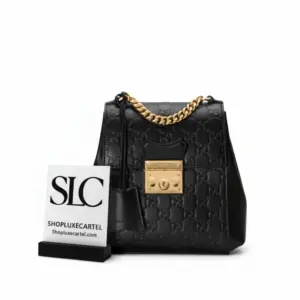 Padlock Signature Print Dome Shaped Top Handle Backpack 498194