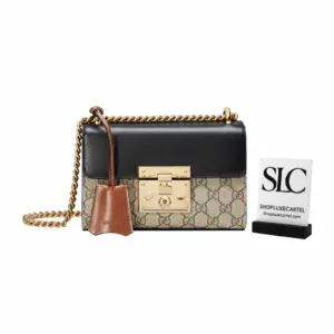 Padlock Small Monogram Print Flap Top Shoulder Bag 409487