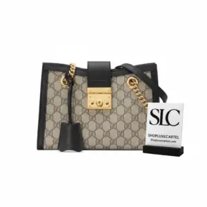 Padlock Small Shoulder Bag in GG Monogram Canvas 498156