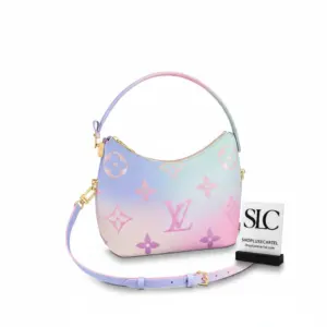 Pastel Gradient Monogram Print Marshmallow Hobo Bag M46080