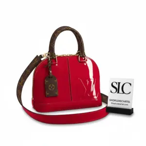 Patent Leather Dome Satchel Top Handle Crossbody Bag M54785
