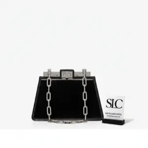 Peekaboo Cut Petite Top Handle Leather Shoulder Bag 8BN339
