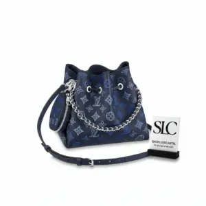 Perforated Calfskin Bella Drawstring Pouch Bucket Bag M59552