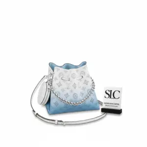 Perforated Leather Drawstring Bucket Bag with Coin Purse M57855 M57856