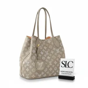 Perforated Monogram Leather Blossom MM Tote Bag Gray M23387