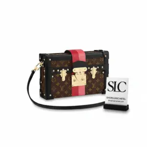 Petite Malle Trunk-Style Crossbody Clutch in Monogram Canvas M43872
