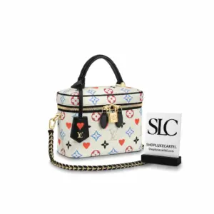 Playing Card Motif Vanity PM Top Handle Bag M57482 M57458