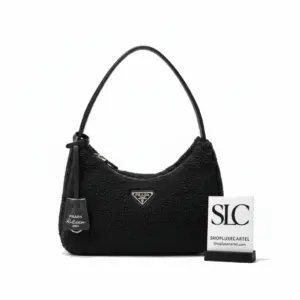Plush Shearling Re-Edition 2000 Mini Hobo Shoulder Bag NE515