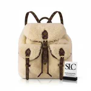 Plush Shearling Winter Ski and Travel Backpack M23384