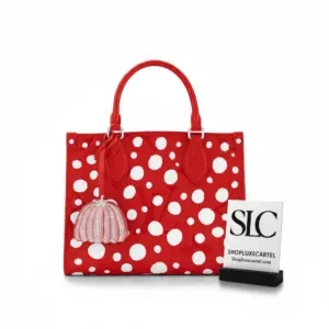 Polka Dot Print OnTheGo PM Top Handle Tote M46412