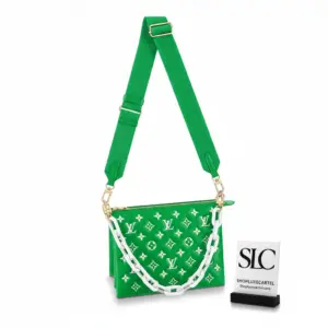 Puffy Embossed Monogram Coussin PM Shoulder Bag Green M20760