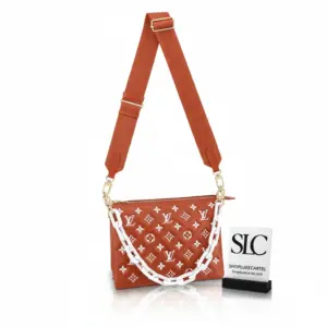 Puffy Quilted Shoulder Bag in Terracotta Color M20761