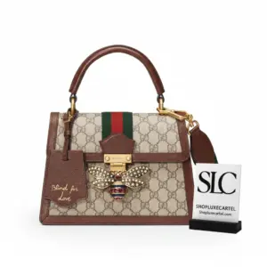Queen Margaret Monogram Print Medium Top Handle Shoulder Bag 476541