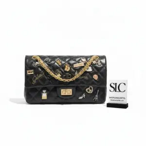 Quilted Aged Calfskin Lucky Charms 2.55 Flap Bag A01112