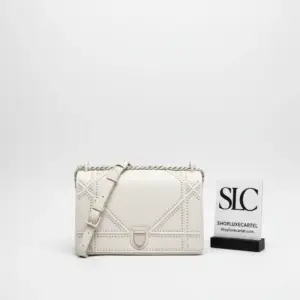 Quilted Architectural Calfskin Leather Shoulder Flap Bag M0422