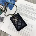 Quilted-Camellia-Floral-Print-Flap-Card-Holder-Wallet-86068-Black-Quilted-Camellia-Floral-Print-Flap-Card-Holder-Wallet-86068-Black-3.webp