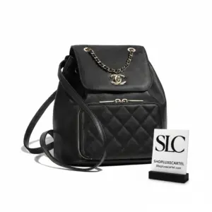 Quilted Caviar Leather Mini Backpack with Top Handle AS3530