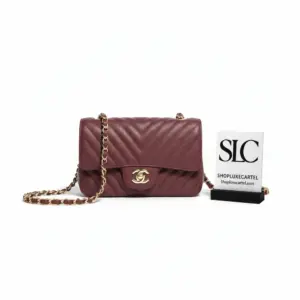 Quilted Chevron Caviar Leather Classic Shoulder Flap Bag 1116