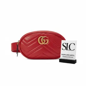 Quilted Chevron Matelasse Leather Belt Bag 476434