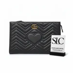 Quilted Chevron Matelassé Leather Evening Clutch Bag 448450