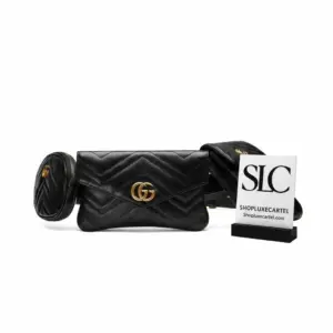 Quilted Chevron Matelasse Leather Waist Belt Bag 524597