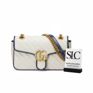 Quilted Chevron Matelassé Small Shoulder Bag in White 443497