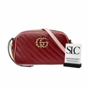 Quilted Chevron Two-Tone Small Leather Shoulder Bag 447632