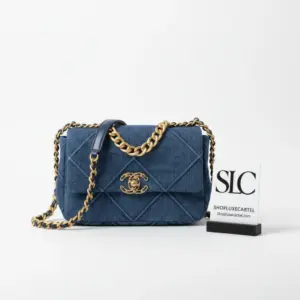 Quilted Denim 19 Small Shoulder Flap Bag AS1160