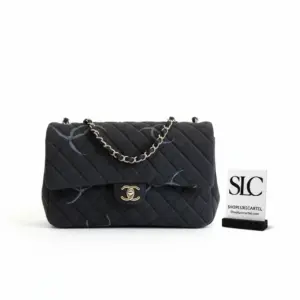 Quilted Denim Classic Flap Jumbo Shoulder Handbag AS2072