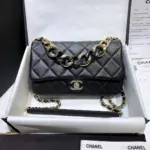 Quilted-Flap-Shoulder-Bag-with-Large-Bi-Color-Chain-AS1353-Black-Quilted-Flap-Shoulder-Bag-with-Large-Bi-Color-Chain-AS1353-Black-1.webp