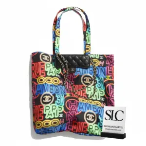 Quilted Foldable Shoulder Tote Bag With Chain Strap AP2095