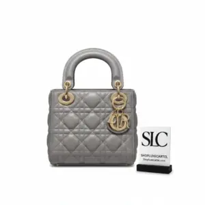 Quilted Lambskin Mini Lady Dior Top Handle Bag 44500