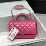 Quilted-Lambskin-Wallet-On-Chain-Top-Handle-Bag-Black-AP2844-Rosy-Quilted-Lambskin-Wallet-On-Chain-Top-Handle-Bag-Black-AP2844-Rosy-2.webp